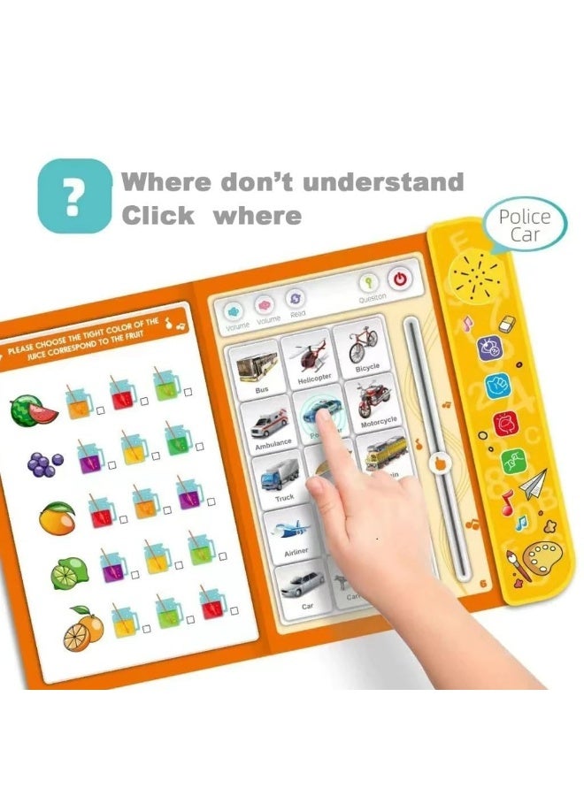 كتاب تعليم الإنجليزي التفاعلي للأطفال باللمس | كتاب صوتي تعليمي ناطق للحروف والأرقام والأغاني بلهجة أمريكية للحضانة - Image 3